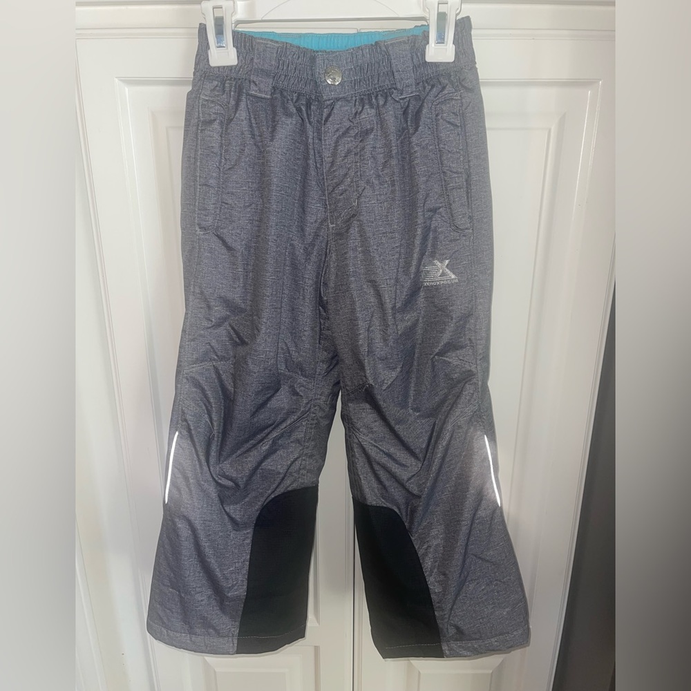 ZeroXposur Snow Pants Gray Girls Size 5/6 Winter Snap Ski